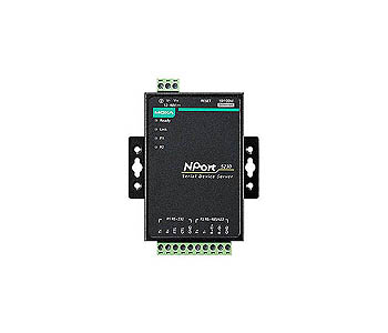 Moxa NPort 5230-T - 1 port RS-422/485 device server, 1 port RS-232, 10/100M Ethernet, terminal block, 15KV ESD, 12-30VDC, by MOXA